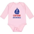 thumbnail image 3 of Inktastic Captain Adorable, Sailing Boat, Sailor, Sailing Boys Long Sleeve Baby Bodysuit, 3 of 5