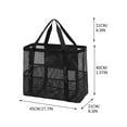thumbnail image 3 of Hiroekza Oversized Transparent Mesh Tote Storage Bag - Versatile Beach & Toy Organizer with Large Capacity Black, 3 of 6