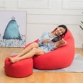 thumbnail image 4 of DODOING Stuffed Animal Storage Bean Bag Chair Unfilled Lounge Bean Bag Sofa Cover Stuffed Animal Storage Toy Organizers and Storage for Girls, 4 of 8