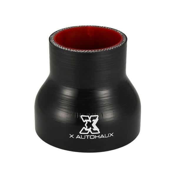 51-76mm 2"-2.99" ID Recto Siliciona Manguera Tubo Negro Rojo para Coche
