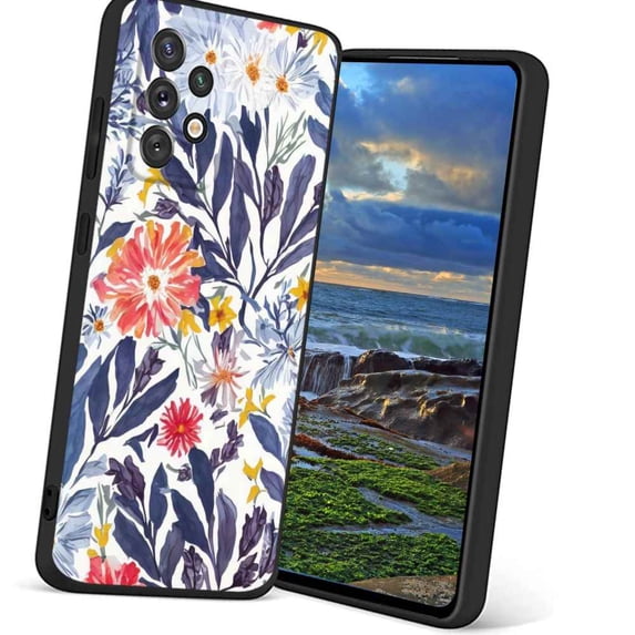 Flowers-122 Phone Case, Degined for Samsung Galaxy A52 5G Case Men Women, Flexible Silicone Shockproof Case for Samsung Galaxy A52 5G