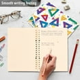 thumbnail image 4 of FORMRS 1-Subject Spiral Notebook 8" x 5" College Ruled 60 Refillable Sheet A5 Hard Cover, Green Simple Triangles, 4 of 7