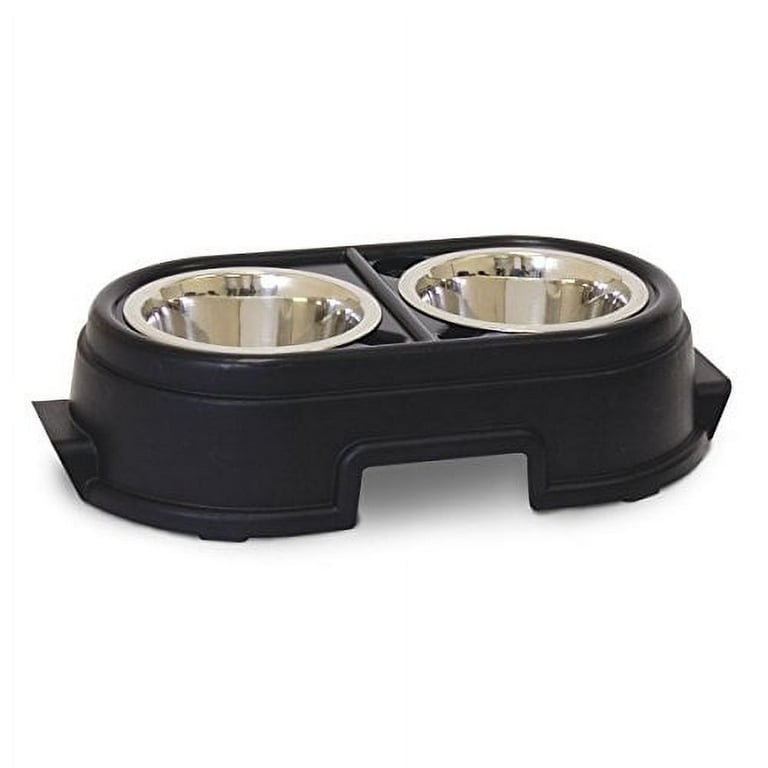 Heightening Feet Double Stainless Steel Food Bowl Automatic Dog