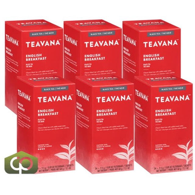 Teavana Hot English Breakfast Filter Bag Tea - 24 Count (Pack of 6)