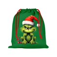 thumbnail image 1 of Cartoon Green Printing Drawstring Holiday Gift Bag Gift Gift Candy Bag Children'S Holiday Snack Bag Gift Bag Gift Children's Holiday Snack Bag Gift Bag Gift Home Decorations, 1 of 1