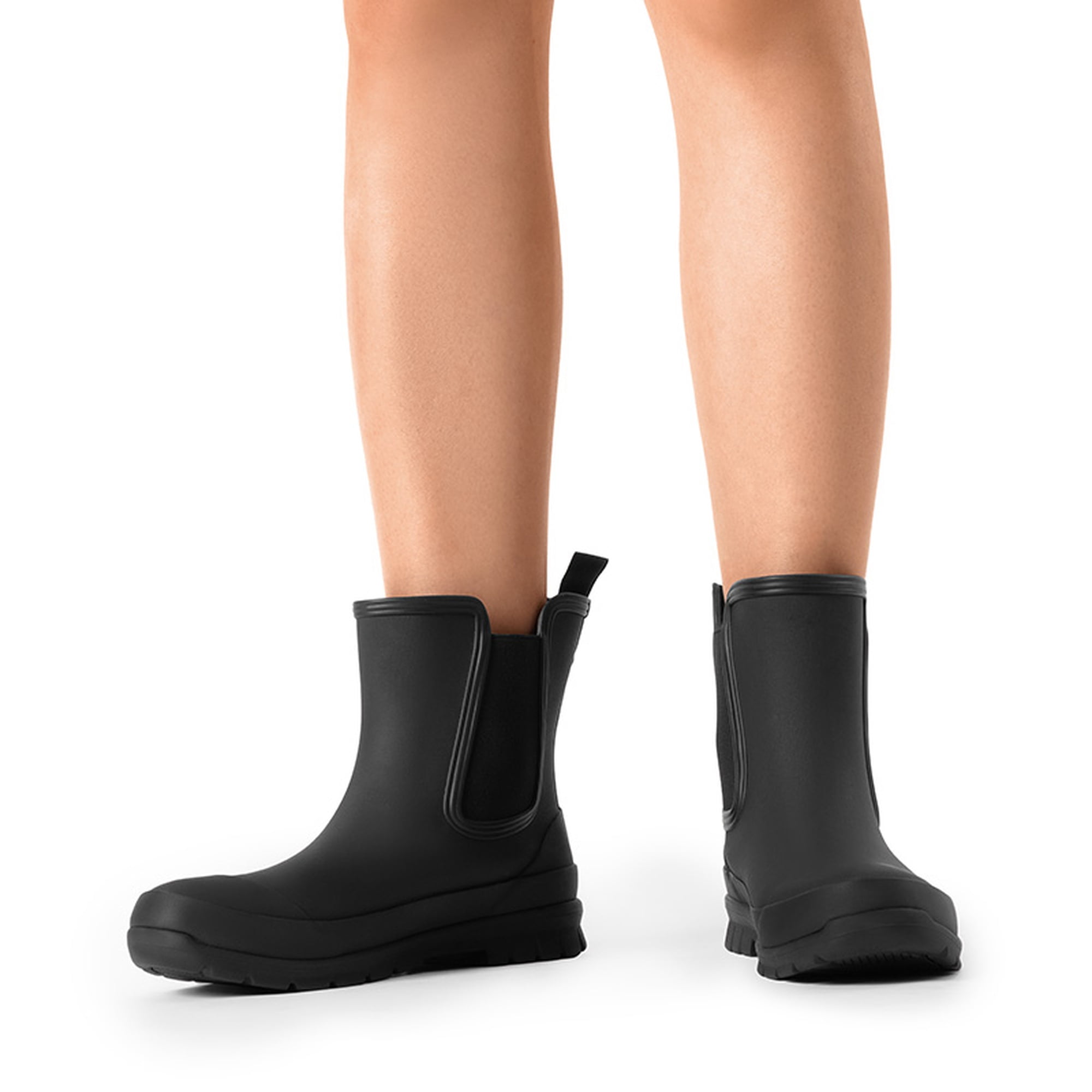 DREAM PAIRS Women's Waterproof Chelsea Rain Boots, Slip-Resistant Ankle Rubber Boots for Outdoor Wear