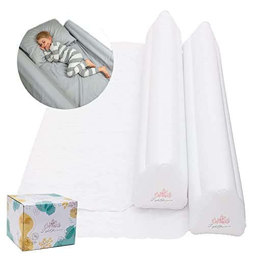 Rail de cama inflable Fig and Blossom con bomba 2 paquete para niños pequeños