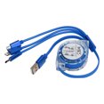 thumbnail image 2 of Cable USB retráctil, cable cargador retráctil USB múltiple de nailon 3 en 1 Cable USB retráctil trenzado de nailon diseñado a medida para la perfección, 2 of 8