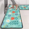 thumbnail image 2 of Kitchen Rugs Sets Of 2,Pioneer Flower Floral Print Pattern Anti Fatigue Kitchen Mat Rugs Non Slip Washable,Decorative Kitchen Floor Mats for Kitchen,Sink,Laundry,17X47 Inch, 2 of 5