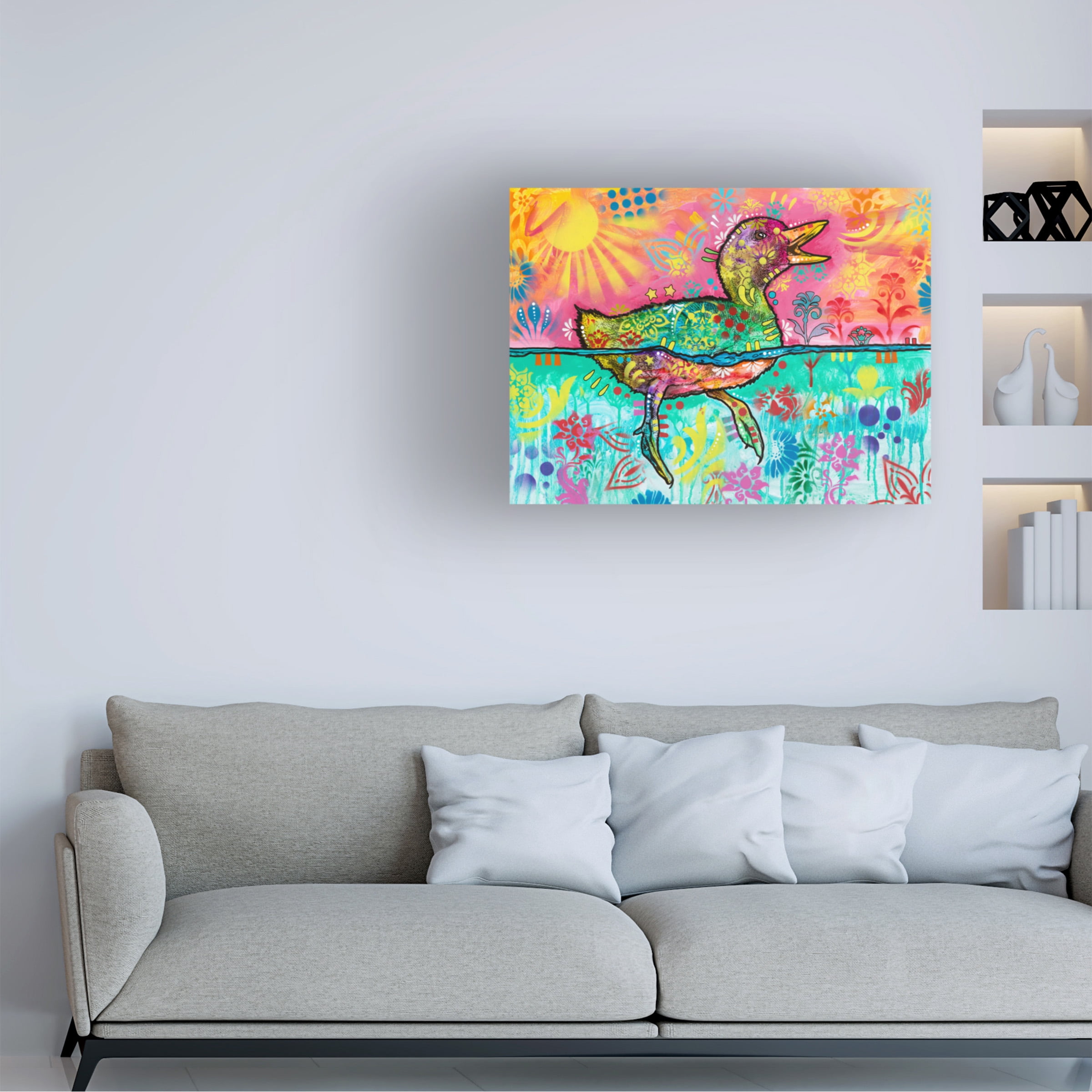 Canvas Wall Art - Dean Russo 'Quackers' Wall Art for Living Room, Bedroom, or Office Décor by Trademark Fine Art - 47 x 35 Inches