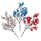 thumbnail image 2 of Patriotic Simulation Wintersweet Flowers, Red White Blue Faux Wax Plum, Independence Day Decor, Wedding Home Decoration, Realistic Artificial Flowers, 3 Stem Floral Arrangement, Festive Party Decor, 2 of 6