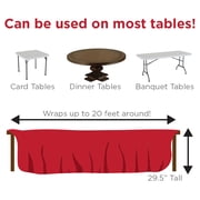 Brybelly Holdings MPAR-453 14 ft. Reusable Plastic Table Skirt - Light Blue, Extends 20 ft. plus
