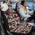 thumbnail image 2 of Uorisanigo Car Seat Cover Fluffy Fur Seat Covers 2-Pack Soft Red Vintage Aztec Cow Print Seats Cushions Universal Fits Most Cars SUVs, Automotive Interior Accessories, Coral Velvet Cloth, 2 of 7