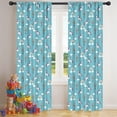 thumbnail image 5 of Blackout Kids Curtains,Blue Cartoon Unicorn Tree Rainbow Cloud Pattern Childrens Insulated Curtains Set Of 2,Bedroom Essentials,Toddler Room Decor 42"x84", 5 of 5