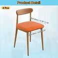 thumbnail image 2 of Juego de 4 Fundas de Silla para Sillas de Comedor, Fundas de Asiento de Silla Lavables y Estirables, Protector de Cojín para Comedor, Hotel, Cocina, Banquete, Naranja, 2 of 6