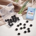thumbnail image 5 of 30 Pcs Gemstone European Beads 10mm Natural Black Stone Large Hole Beads Dreadlock Beads Loose Rondelle Spacer Hair Beads for Charm Bracelet Jewelry Making Hole: 4mm, 5 of 6