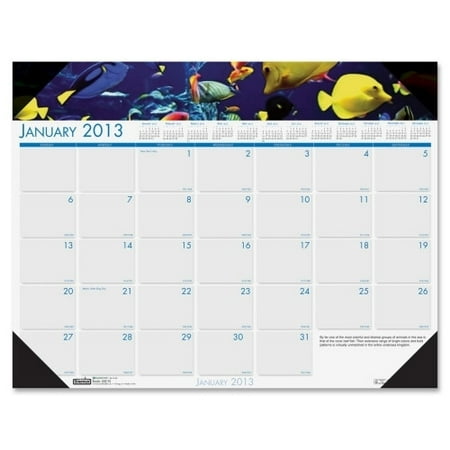 House Of Doolittle Sea Life Desk Pad Calendar Walmart Com