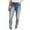 Z-Dark Blue, variant on SnZhen Skinny Jeans for Women Fashion Embroidered Pocket Low-waisted Tight Denim Casual Long Pants A-Light Blue L