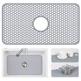 thumbnail image 1 of Bestjing Alfombrilla de silicona para fregadero – Protectores para fregadero de cocina con drenaje central de 26.0 x 14.0 in, accesorio de rejilla de cocina, alfombrilla antideslizante resistente al c, 1 of 5