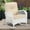 Beige Cushions, variant on MEETWARM Outdoor Wicker Rocking Chair, Rattan Patio Rocker Chairs with Cushions and High Back, All-Weather Patio Wicker Chair with Safe Rocking Design for Garden Backyard Porch, White Wicker/Beige