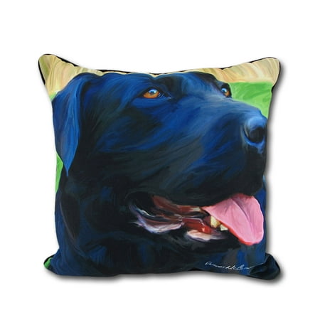 Robert McClintock Handsome Black Lab Decorative Throw Pillow 18in. - Walmart.com
