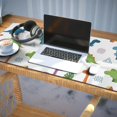 thumbnail image 3 of Long Mouse Pads for Desk,White Dinosaurs Geometric Leaves Pattern Desk Mats on Top Of Desks, Desk Mouse Pad Extra Large with 3mm Non-Slip Base and Stitched Edge for Gaming,Office,Work,Home 35.4"x15.7", 3 of 6