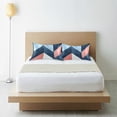 thumbnail image 6 of Yayeee Pillowcase King Size Set of 2 Satin Wrinkle Resistant Pillow Case, Blue Geometric, 6 of 8