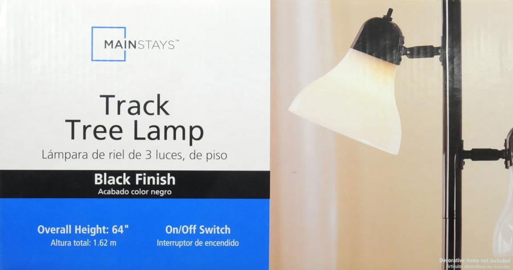 Mainstays 64'' Track Tree Floor Lamp, Black - Walmart Business