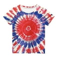 thumbnail image 2 of Spazoro Big Boys Girls Shirts Tee, Short Sleeve Graphic T-Shirts Tie Dye Crew Neck Casual Summer Tops for Unisex White Size 5 T, 2 of 5