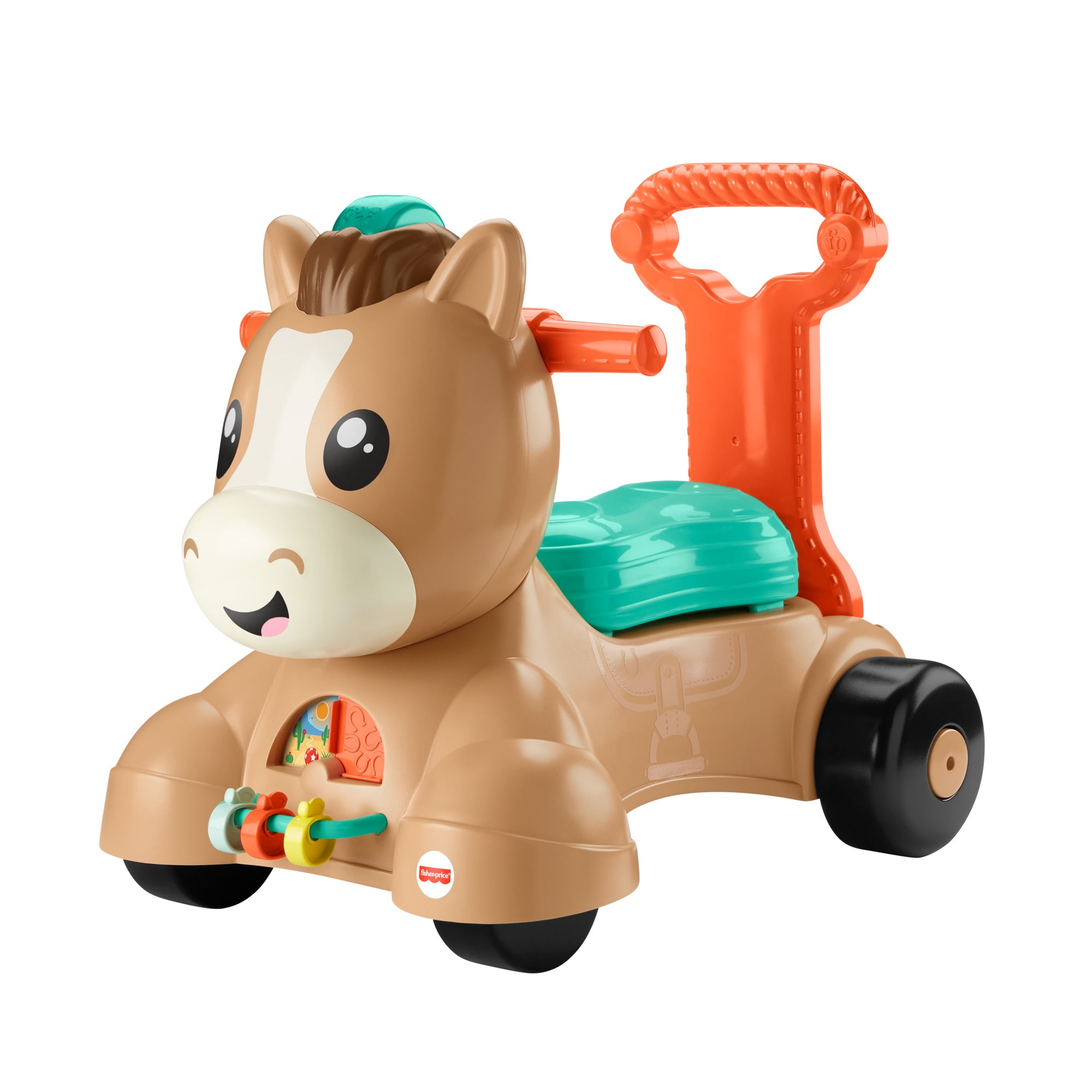 Fisher-Price Walk Bounce & Ride Pony, Infant to Toddler Musical Walker and Ride-On Toy