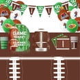 thumbnail image 3 of ZYNERY Football Party Supplies Tableware Set, Green and Brown, 142-Piece (Serves 24), 3 of 7