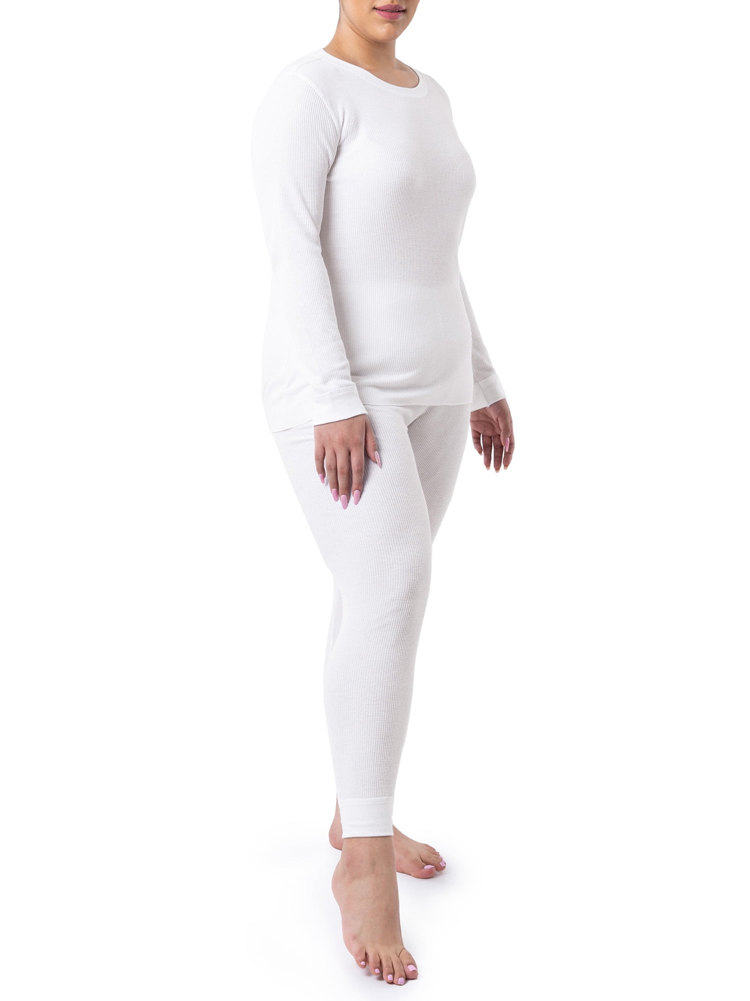 Fruit of the Loom Women's and Women's Plus Eversoft Waffle Top and Bottom Thermal Set