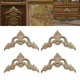 thumbnail image 6 of 4Pcs Wood Applique Corner Onlay Unpainted Mouldings DIY Decorative Craft Ornaments Wood Applique for Cupboard Wall Furniture Mirror Door 10cmx10cmx0.8cm, 6 of 8