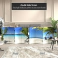 thumbnail image 2 of 3 ft. Short Double Sided Beach Canvas Folding Screen, 2 of 7