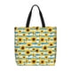 thumbnail image 1 of Easygdp White Blue Striped Sunflower Bolsa Tote para Mujer, Bolso de Hombro para Trabajo, Playa, Viajes, Compras y Supermercado, 1 of 7