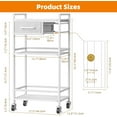 thumbnail image 2 of 4-Tier Coffee Bar Cart with Storage, 33" H Coffee Station Cabinet with Pod Drawers for Nespresso Vertuo, Mini Toaster Oven Stand Table for Home, Kitchen, Living Room (White + Grey), 2 of 7
