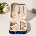 thumbnail image 6 of Valentine's Day Travel Portable Square Jewelry Box Earring Necklace Bracelet Holder Organizer Display Case Stand Decorative Box Storage Box, 6 of 6