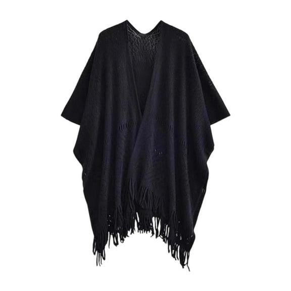 Winter Scarves Shawl Knitted Shawl Tassel Long Plus Size Autumn and Winter Outer Wear Neck Cape Cloak