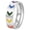 Silver Plated, variant on Unisex Stainless Steel Rainbow Chevron Arrow Pride Statement Rings High-Polish Colorful V Shape LGBT Band Minimalist Geometric Design Jewelry for Men Women Black Size 10
