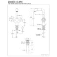 thumbnail image 2 of Kingston Brass LS6308RX Belknap Two-Handle Single-Hole Bathroom Faucet with Push Pop-Up Drain, Brushed Nickel, 2 of 4