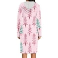 thumbnail image 4 of TIMIFIS Robe Chandail à Capuche Longue Décontractée pour Femme, Robe de Noël Laide, Robe à Capuche Légère à Manches Longues avec Poche, 4 of 6