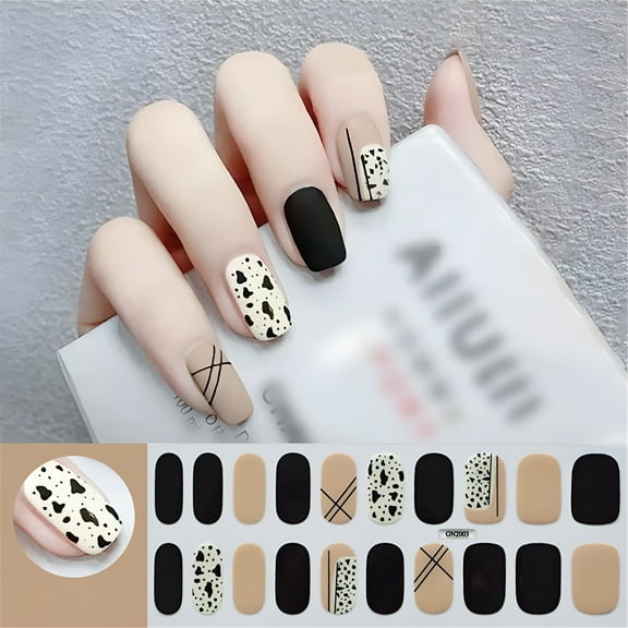 RAGUPEL Fall Nail Polish Stickers Full Nail Wraps Press On Nails Self-adhesive for Women Winter Strips