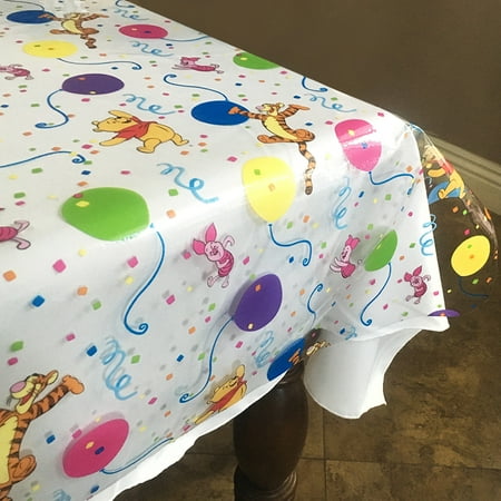 

Winnie the Pooh s Birthday Party CLEAR Plastic Vinyl Tablecloth Protector
