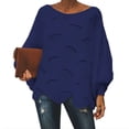 thumbnail image 5 of Suéter de punto básico holgado informal de estilo europeo y americano para mujer de principios de primavera, 5 of 5