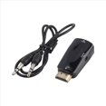thumbnail image 5 of 3X 1080p Macho A VGA Hembra Adaptador Conversor de Video Cable de Salida de Audio 3.5mm Caliente Negro, 5 of 5