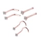 thumbnail image 5 of Juego de 6 piercings para la nariz, para mujer y hombre, ideal como regalo de cumpleaños. Oro rosa, 5 of 9
