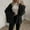 Black Coats for Winter, variant on XPMWRP Women's Oversized Cardigan Open Front Coats Chunky Knit Casual Long Lantern Sleeve Jacket Fall Winter Loose Warm Trendy Solid Color Coats Yellow L