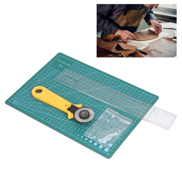 Alfombras de Corte, Gran Protectión 45 mm Cortador Giratorio de Acero inoxidable Matus de Costura Autoinatante A4 Para Acolchar