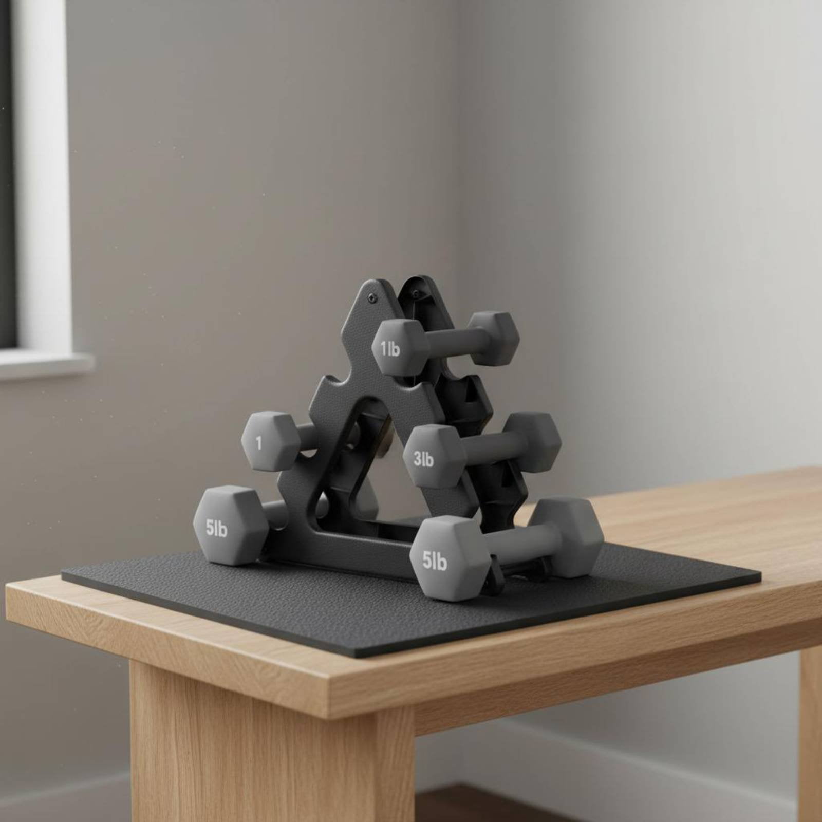 koolsoo Dumbbell Tree Stand Space-Saving V-Shaped Dumbbell Rack Space-Efficient Design Upright Weight Organizer for Home Gym, Small Areas, Office