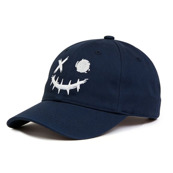 Colevkie Unisex Embroidered Baseball Cap for Men Women Adjustable Halloween Style Truck Hat Dad Hat(Navy blue)